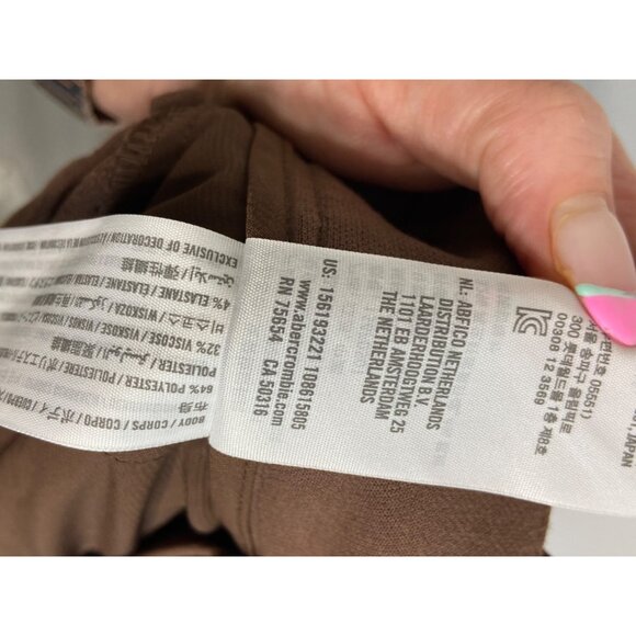 Abercrombie & Fitch Brown Wide-Leg Trousers - Picture 11 of 12